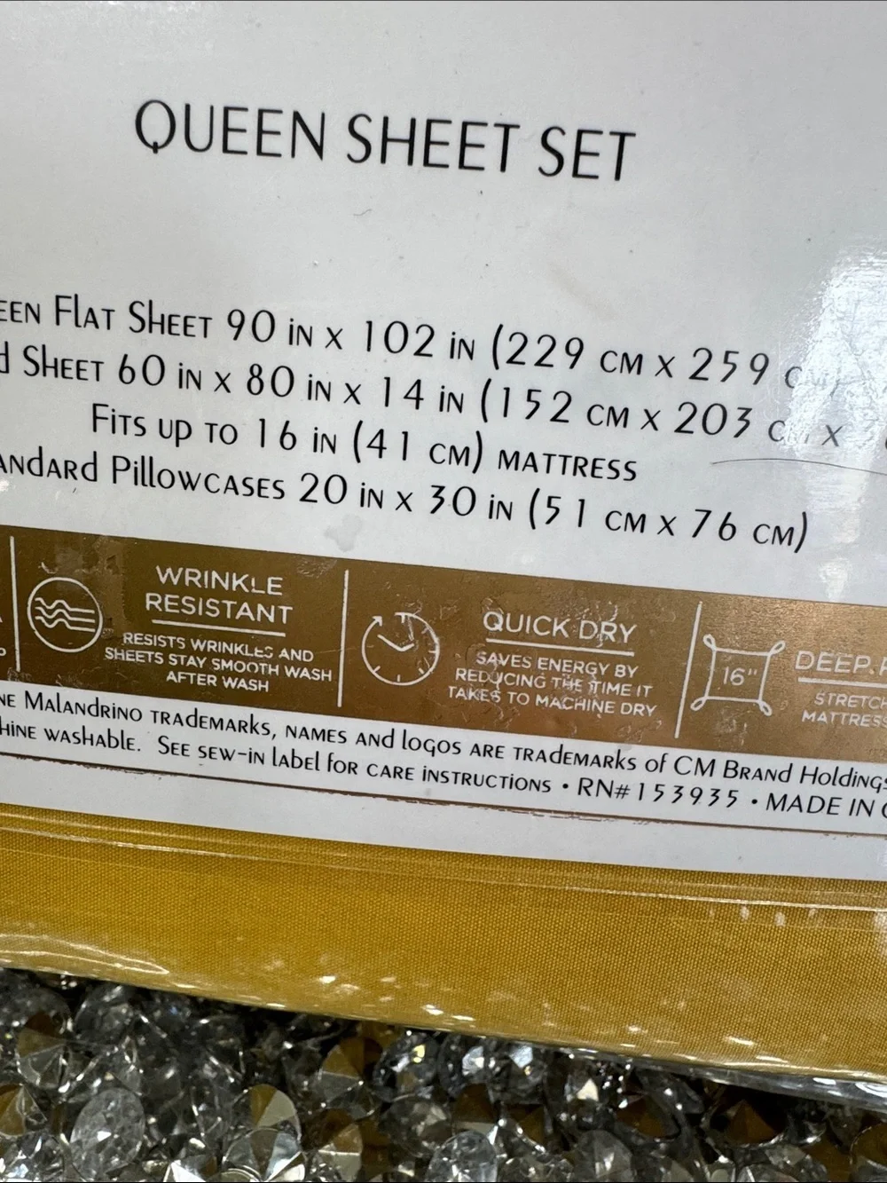 Catherine Malandrino 6 piece Queen Sheet Set - Mustard Yellow NEW